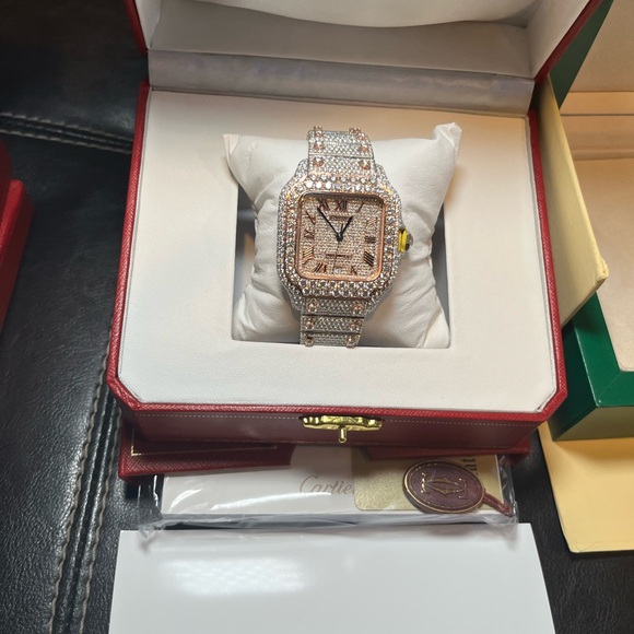 Cartier Rose Gold and Diamond Watch